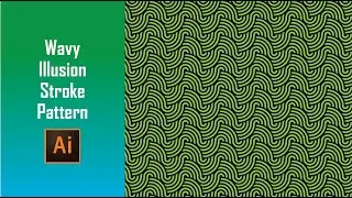 Wavy Optical Illusion Line Pattern In Adobe Illustrator | Pattern Design | Illustrator Tutorial