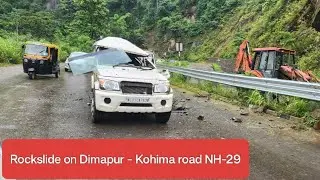 Spotted a rockslide while coming from work. #video -83 #nagaland