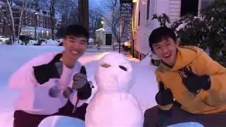 20 minutes of me and dylan building a snowman
