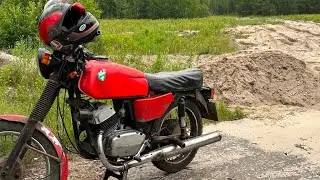 Двигатель Ява (Jawa) 350/634 тест 20.06.2024 после ремонта (г. Белово, Кемеровская область)
