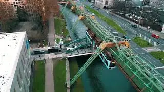 Schwebebahn Wuppertal Drohne DJi Mini 3 Pro aufnahme