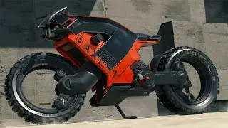 Baxley Moto  футуристический концепт с консольно маятниковой подвеской