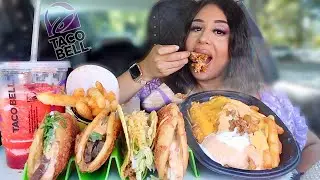 TACO BELL NEW CHEESY STREET CHALUPAS (steak & cantina chicken) + JALAPENO RANCH NACHO FRIES MUKBANG!