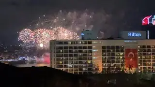 29 Ekim 2022 Cumhuriyet Bayramı kutlamaları Üsküdar, Havai Fişek Şovu