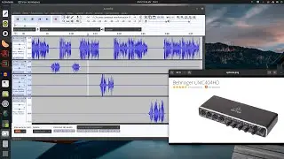 Grabación multipista (multitrack) con la behringer U-PHORIA UMC404HD en Linux con Audacity y JACK