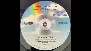 Alicia Myers I Want toThank You
