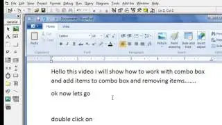 VB Tutor using combo box and removing items