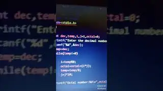 decimal to octal in C Programming