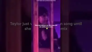 Taylor Swift reacting to Cruel Summer remix 😂 #taylorswift #shorts