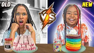 NEW School VS OLD School FOOD CHALLENGE | The Winning Fam