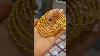 22 Ayar Altın İkili Burma Bilezikler 