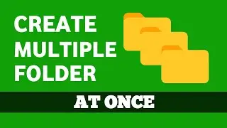 How To🤔Create Multiple📁📁Folder At Once