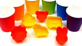 Learn Colors Play Doh Bus Plane Ship Rabbit Bear Lion Play Toys