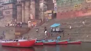 Holy bank of river Varanasi Ganges