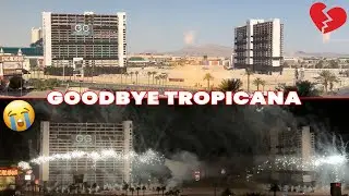 **BEST VIEW**Tropicana Implostion | Amazing Fireworks and Drones Show!