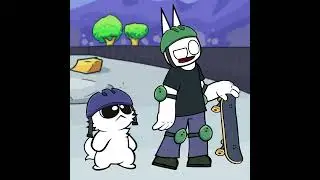 Bip Goes Skateboarding #shorts #animation #gibthom #cartoon #skating