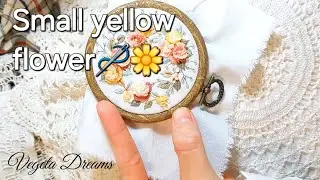 How to embroider a small flower 🌼🪡 Step by step