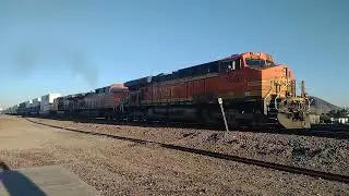 EB BNSF Domestic Intermodal/Port Stack Train At Daggett Ca! #bigbossrailfanner