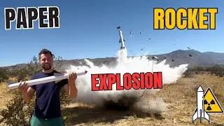 Paper Rocket Explosion For Celebrating 1 Million Subscribers- Building And Launching Rocket Flying