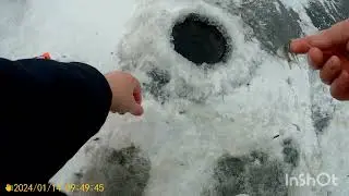 Перволедок на старый новый год .Открытие сезона твердой воды .
