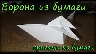 Ворона из бумаги / Оригами из бумаги