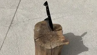Making a Camping knife by my Son