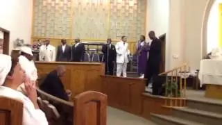 Deacon clark an rev polk singing at christen fellowship