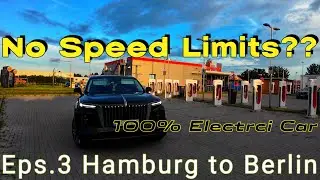 Hamburg to Berlin with 100 % Electric Car on autobahn #travel  #roadtrip #traveleurope