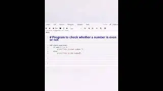 PYTHON PROGRAM TO CHECK WHICH NUMBER IS EVEN OR ODD 