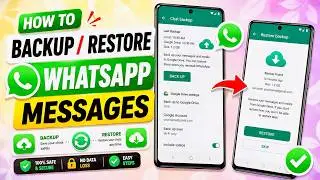 How to Backup/Restore whatsApp Chats 2026 | Recover WhatsApp messages on Android Phone 