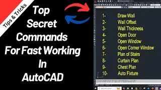 Top Secret Commands For Fast Working In AutoCAD | Best  AutoCAD Time Saving Commands | KDS