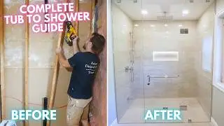 Tub to Shower Bathroom Renovation