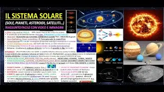 🌕🌞🌚☄🌍 IL SISTEMA SOLARE (Riassunto semplice e completo x scuola media/superiori )