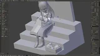 Timelapse Modeling in Blender: Girl by Sunaho Tobe 1/?