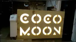 cnc cutting plywood led board, Coco moon plywood sign board by easy Print Goa