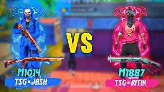 FREEFIRE || TSG•JASH  X TSG•RITIK || M1014 VS M1887 || ONLY HEADSHOT VERSUS IN CUSTOM ROOM || #TSG
