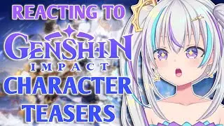 REACTING TO GENSHIN IMPACT CHARACTER TRAILERS IN ALL LANGUAGES (with timestamps!)【Mino Mieko Ch.】
