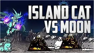 The Battle Cats | Island (Whale) Cat VS Moon Stages!