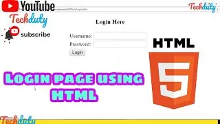 How to create a login From in HTML || Simple a Login page in HTML||