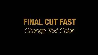 How to Change Text Color in Final Cut Pro - Final Cut Fast