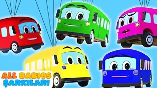 Beş Küçük Otobüs 🚎 | Çocuk Şarkıları | Çocuklar İçin Şarkılar | ABC Türkçe