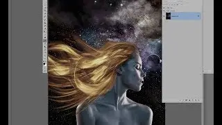 Illustrate Hair using Flame Render Photoshop