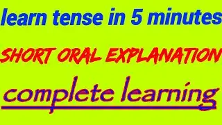 #Tense,learn tense in easy way,learn tenses,tense learning for begginers,tense in hindi,how to learn