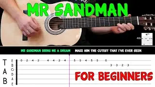 MR SANDMAN | Easy guitar melody lesson for beginners (with tabs) - The Chordettes