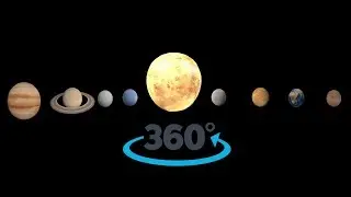 360° solar system with relaxing music [4k]