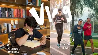 rotina de um interno de medicina e minha 1ª prova de corrida, consegui terminar ??