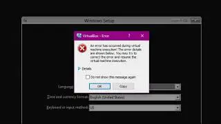 Cara mengatasi error ketika menginstall OS di VirtualBox