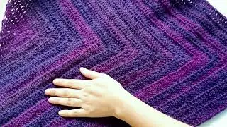 Simple and elegant Crochet Shawl/Scarf for beginners (English tutorial) 🤫 no experience needed