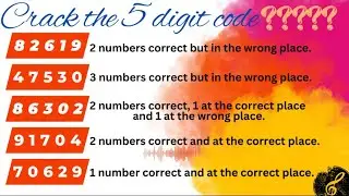 CRACK THE NUMBER CODE | Can you Crack this 5 Digit Number Code? | Number lock Puzzle