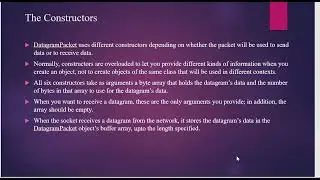 Java Network Programming UDP Datagram and Sockets